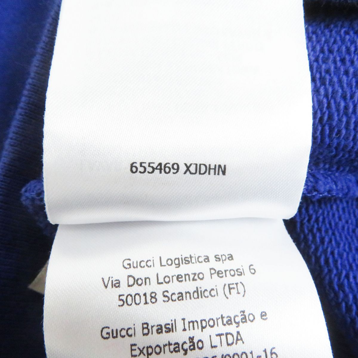 GUCCI Hoodie Main: 100% cotton Blue type mens S Used