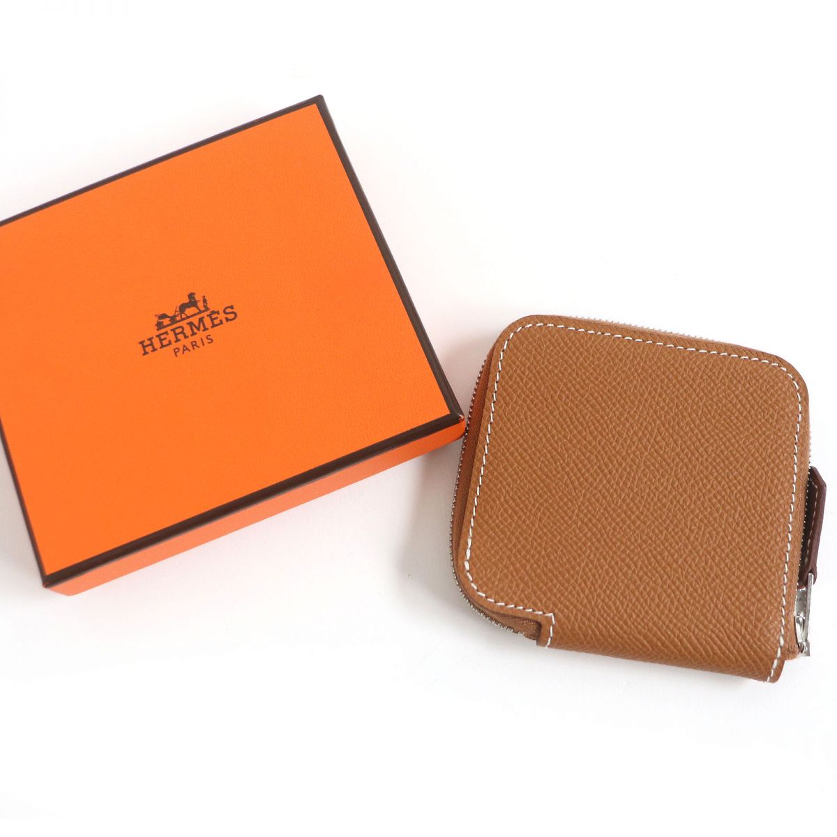 HERMES Coin case Epsom Brown