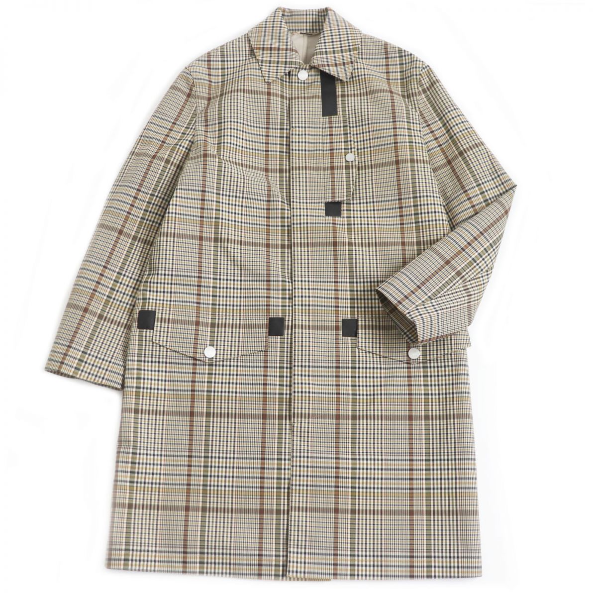 HERMES Stainless collar coat Outer: 100% wool, Lining: 100% cotton, Part: 100% sheepskin Brown type mens 44 Used