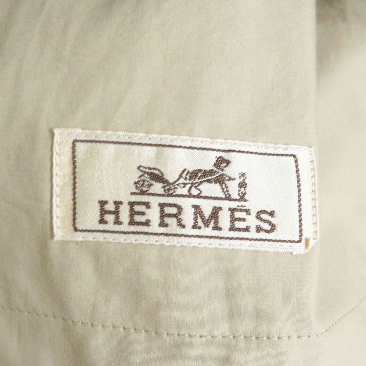 HERMES Stainless collar coat Outer: 100% wool, Lining: 100% cotton, Part: 100% sheepskin Brown type mens 44 Used