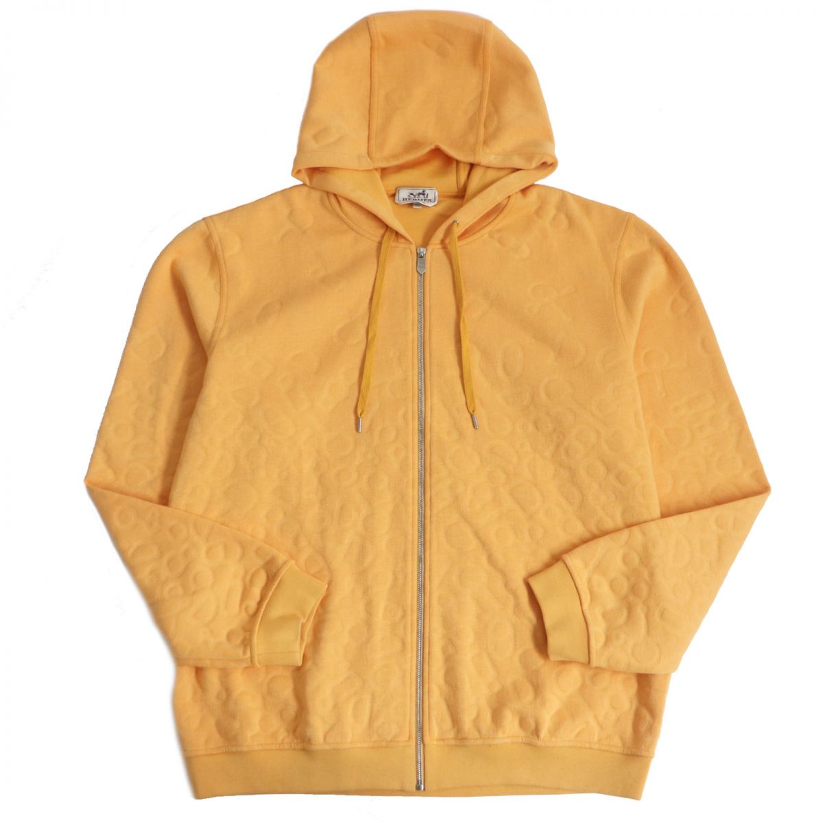 HERMES Hoodie Main: 72% nylon, Main: 26% cotton, Main: 2% polyurethane, Part: 90% cotton, Part: 10% polyurethane Orange mens XXL Used