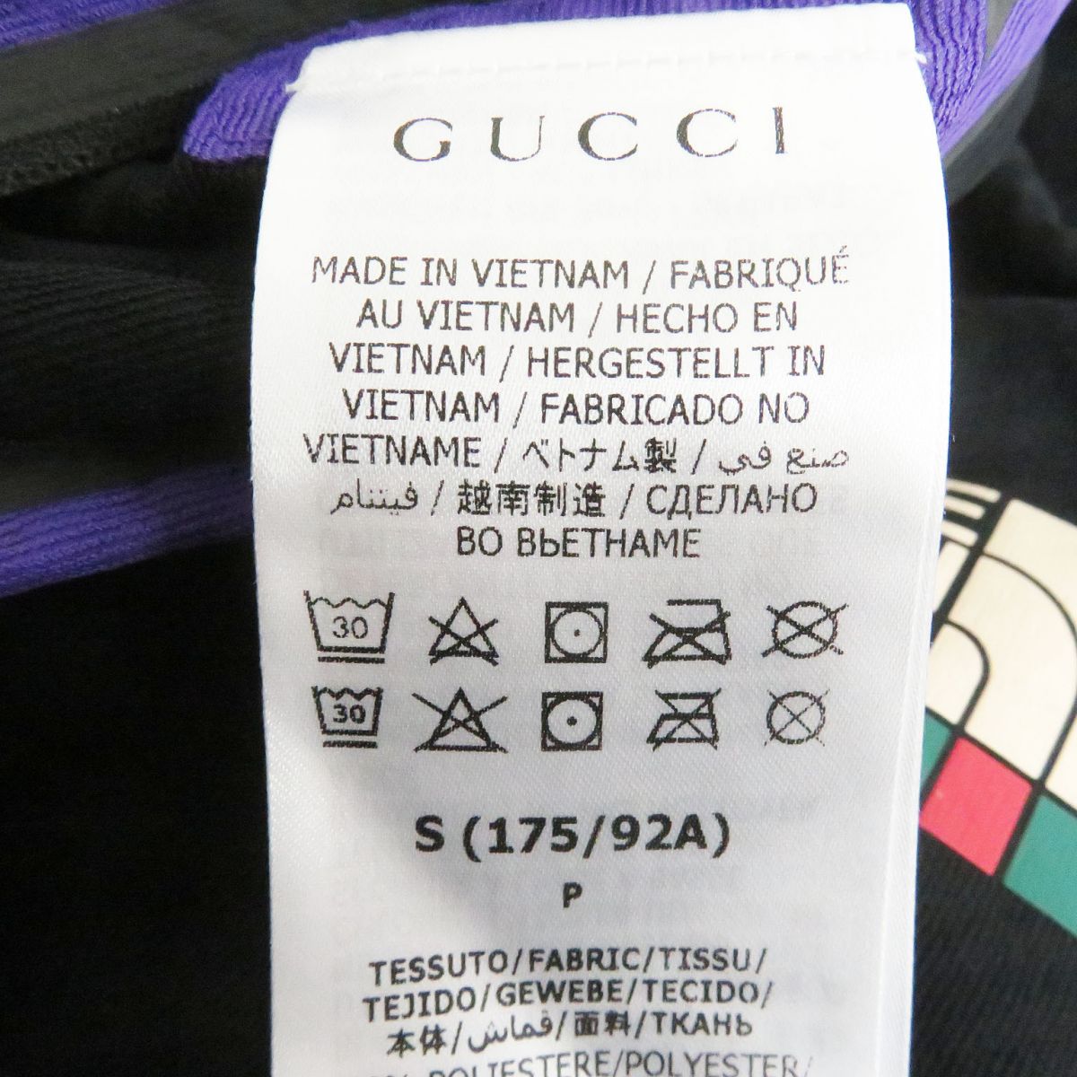 GUCCI Hoodie Main: 100% polyester black mens S Used
