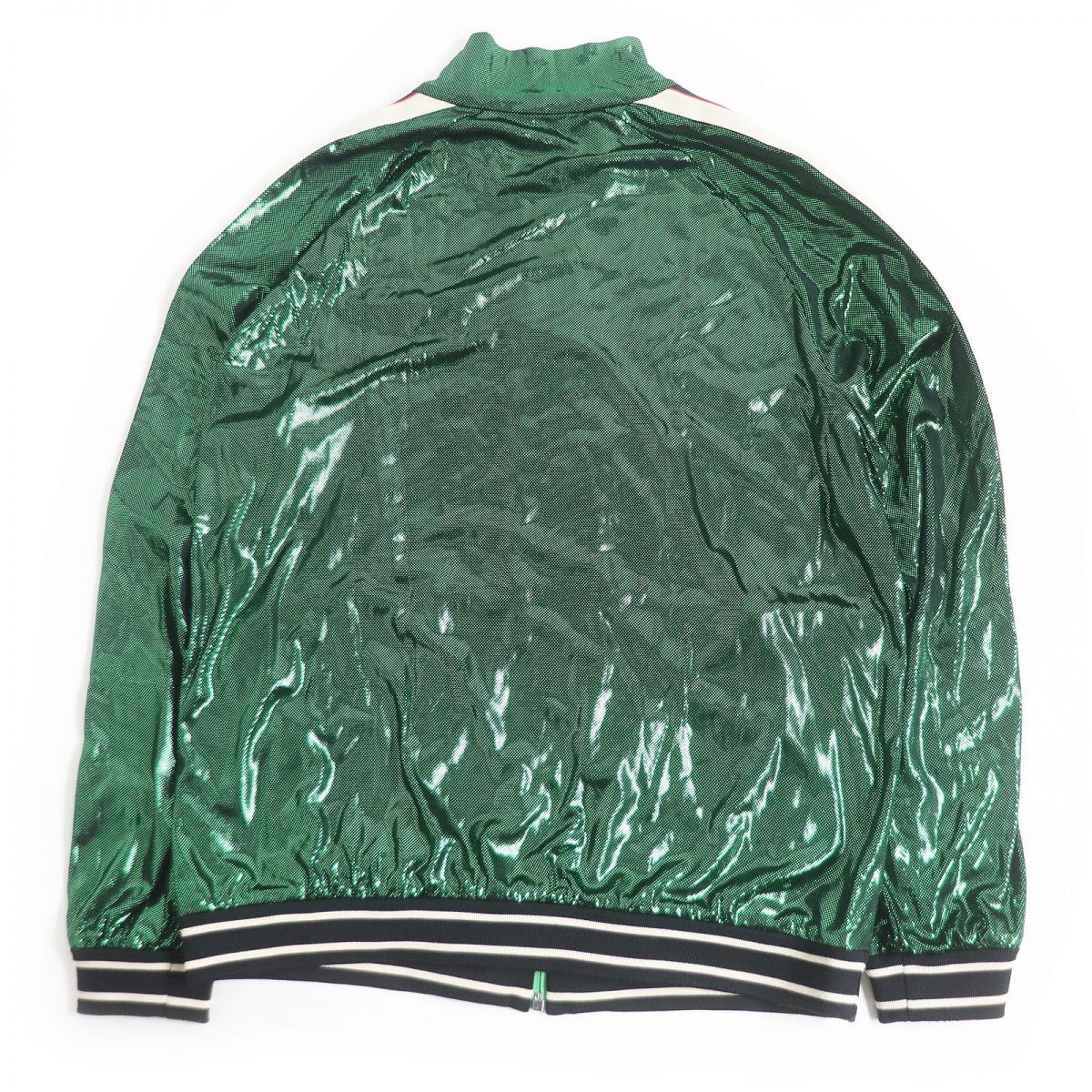 GUCCI Blouson Outer: 65% acetate, Outer: 35% nylon, Part: 84% polyester, Part: 14% nylon, Part: 2% polyurethane Green type mens M Used