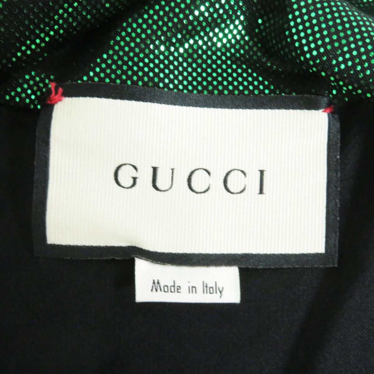 GUCCI Blouson Outer: 65% acetate, Outer: 35% nylon, Part: 84% polyester, Part: 14% nylon, Part: 2% polyurethane Green type mens M Used