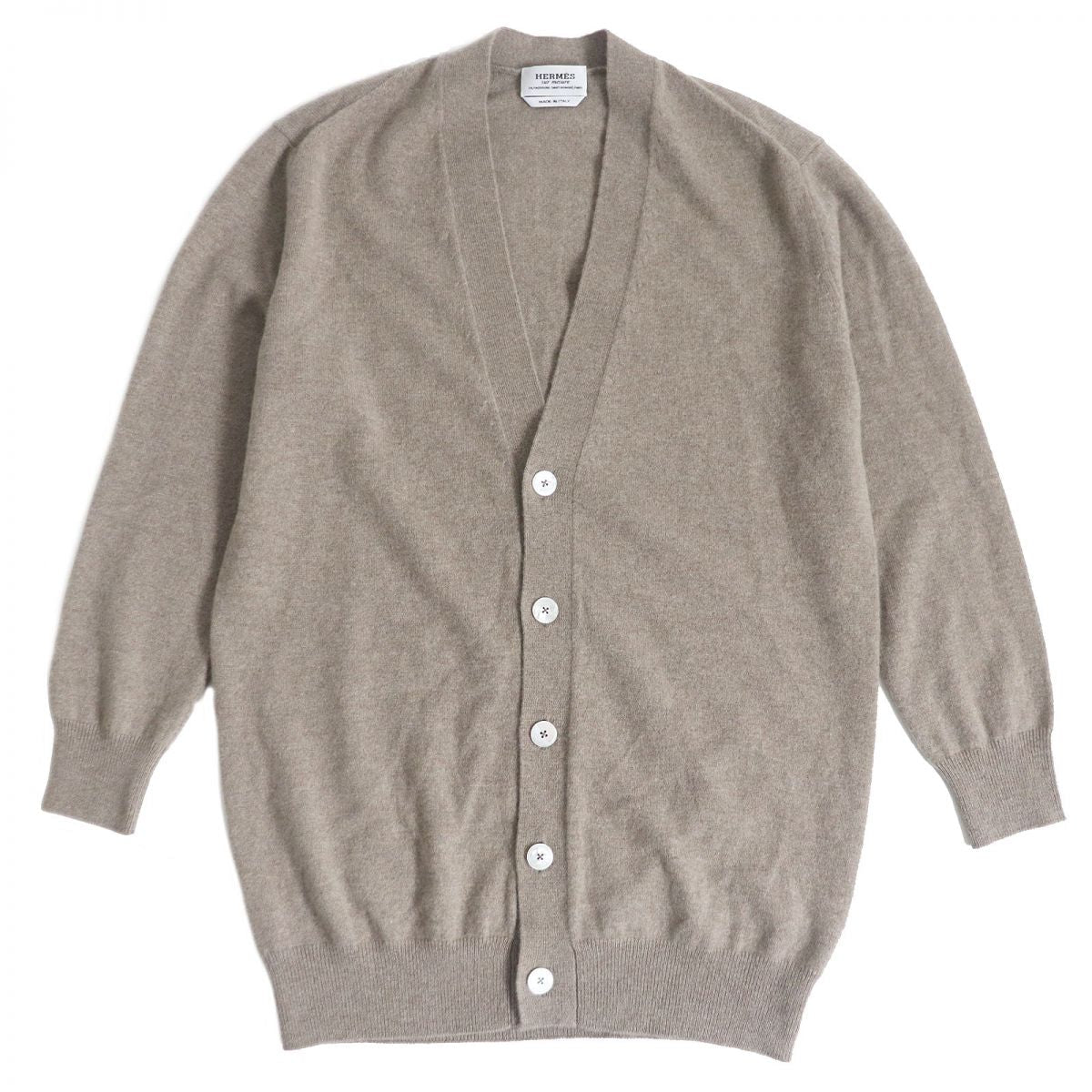 HERMES knit Main: 100% cashmere beige mens Used