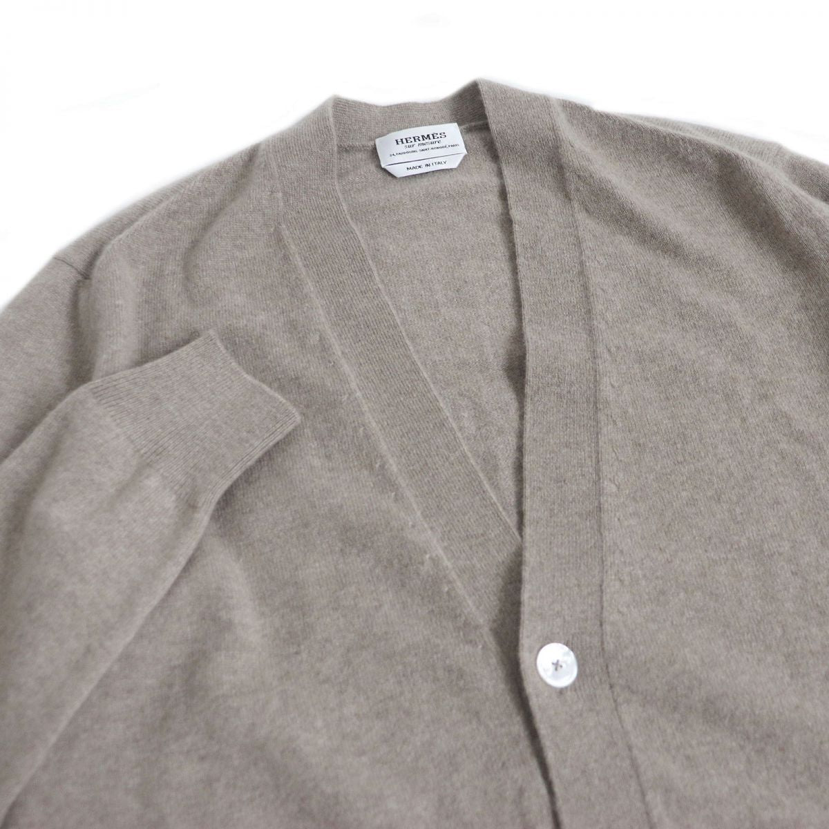HERMES knit Main: 100% cashmere beige mens Used