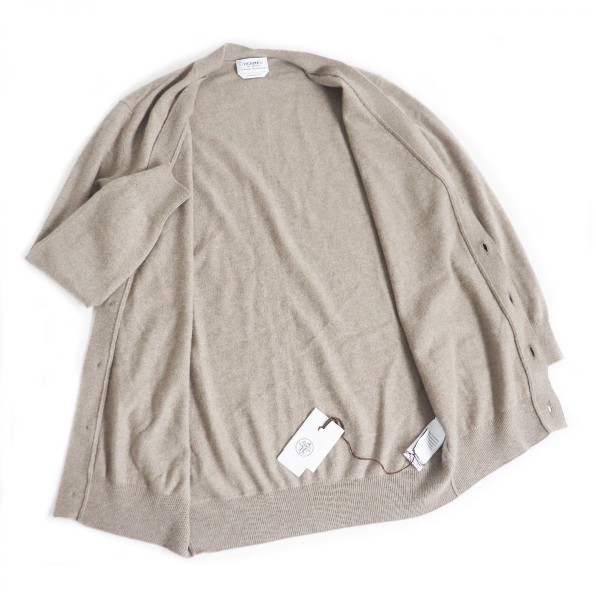 HERMES knit Main: 100% cashmere beige mens Used