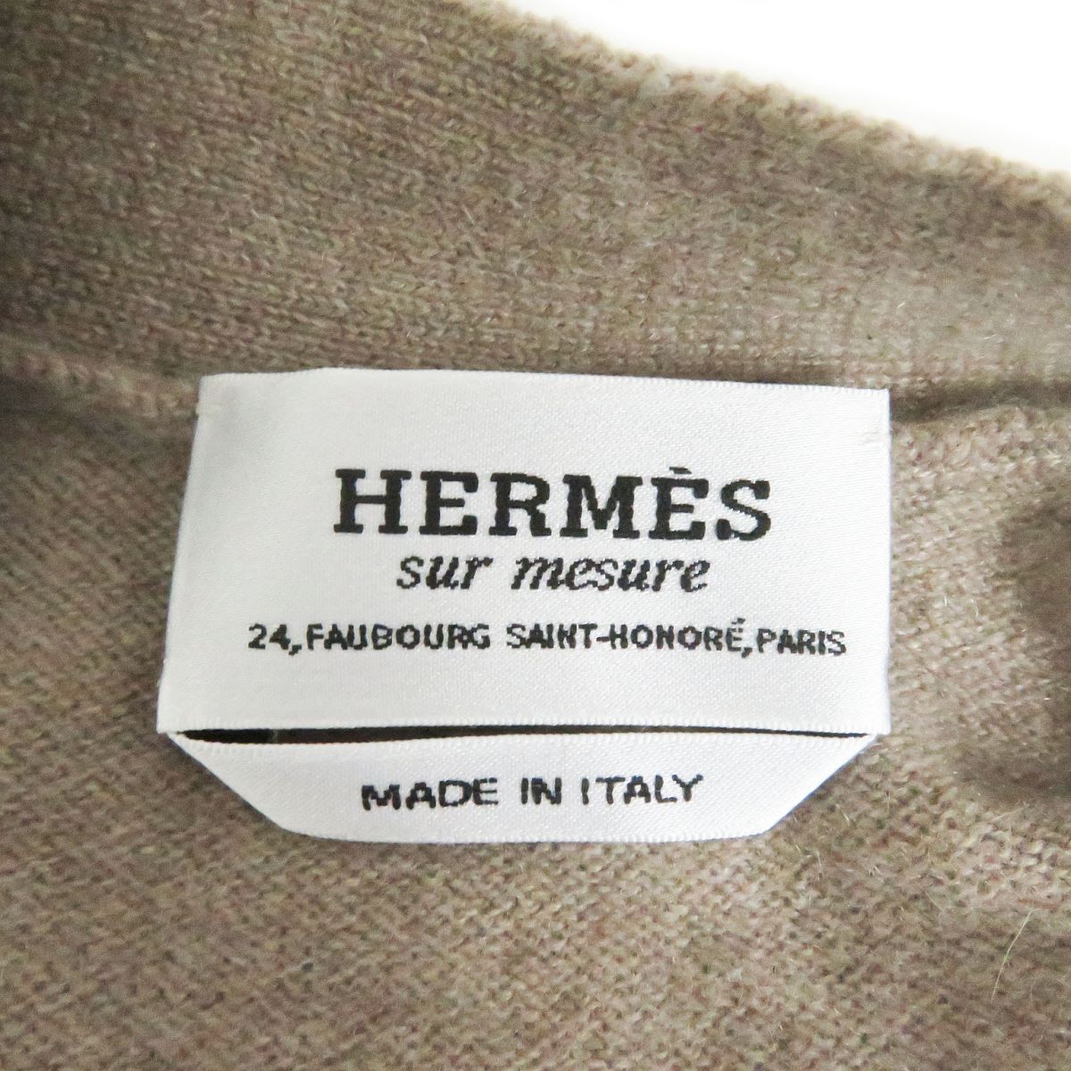 HERMES knit Main: 100% cashmere beige mens Used