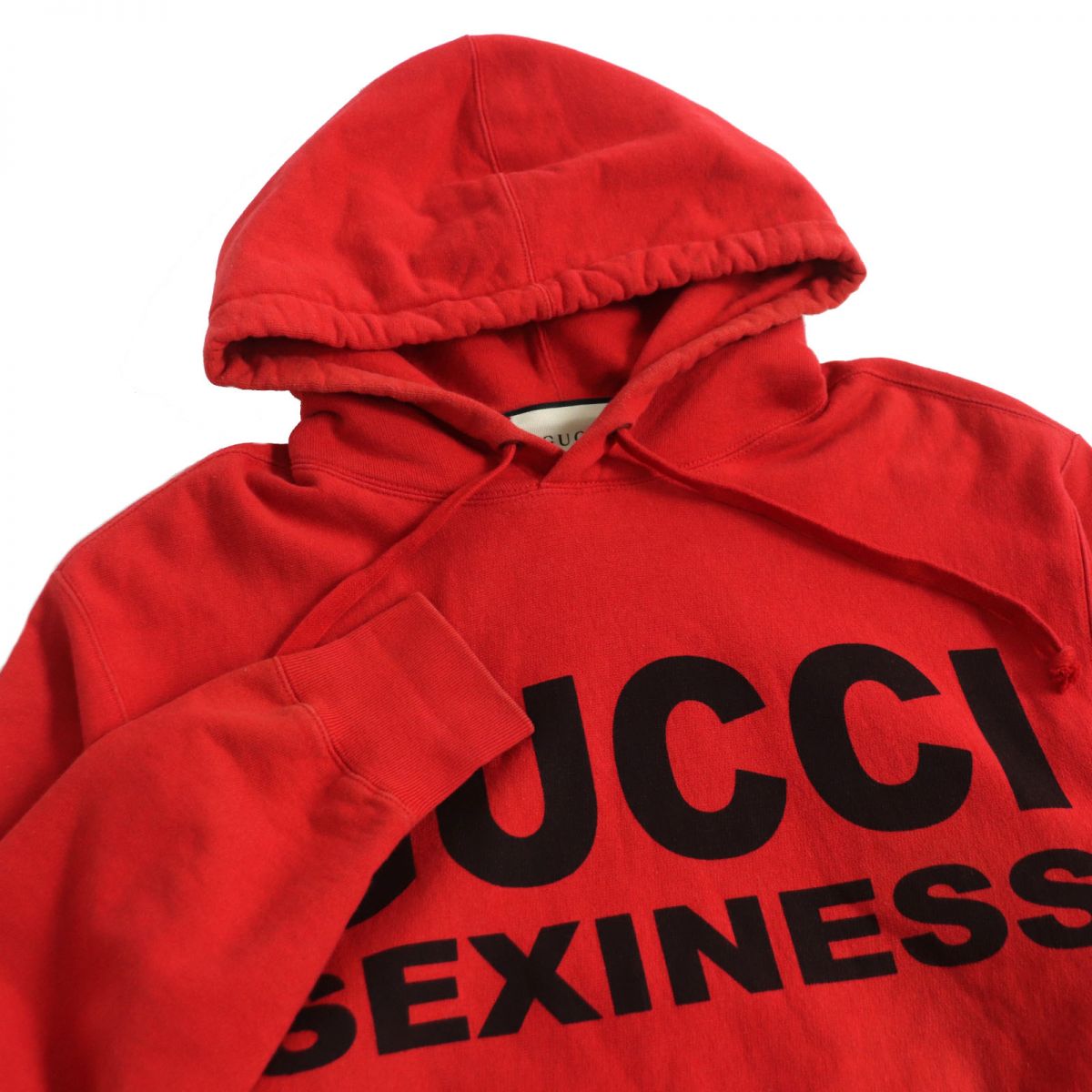 GUCCI Hoodie Main: 100% cotton Red mens XS Used