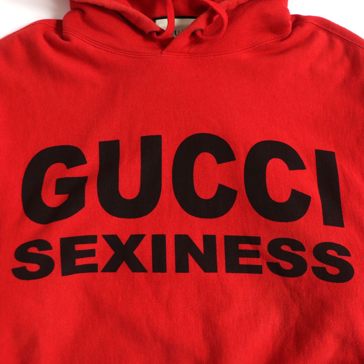 GUCCI Hoodie Main: 100% cotton Red mens XS Used