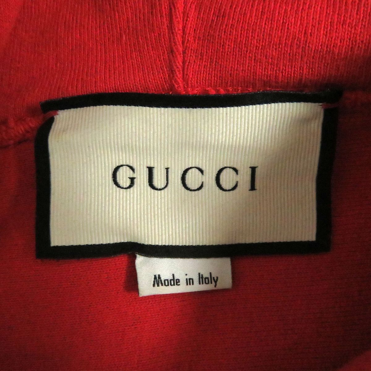 GUCCI Hoodie Main: 100% cotton Red mens XS Used