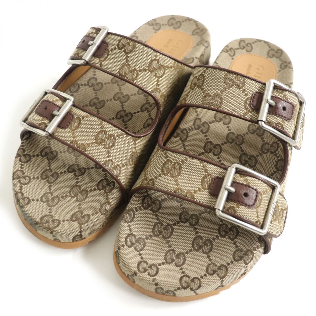 GUCCI Sandals Main: GG canvas beige mens 6 Used