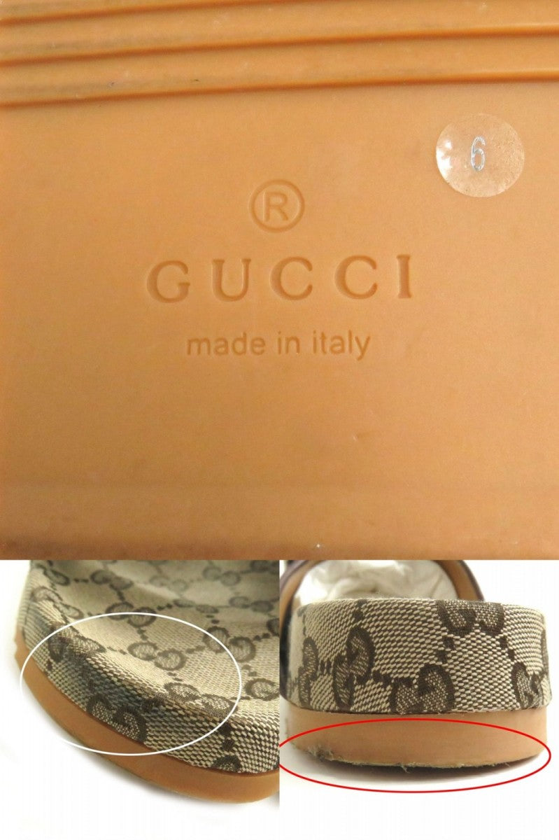 GUCCI Sandals Main: GG canvas beige mens 6 Used