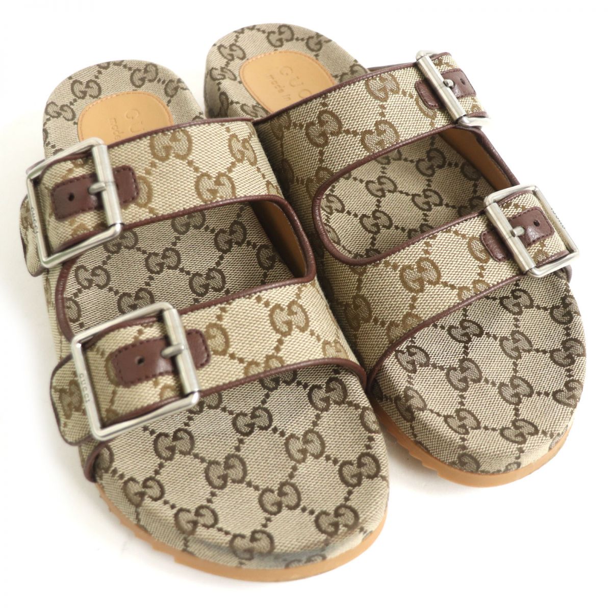 GUCCI Sandals Main: GG canvas beige mens 6 Used