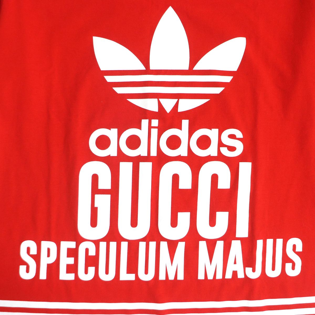 GUCCI Cut cotton Red Gucci x Adidas collaboration L