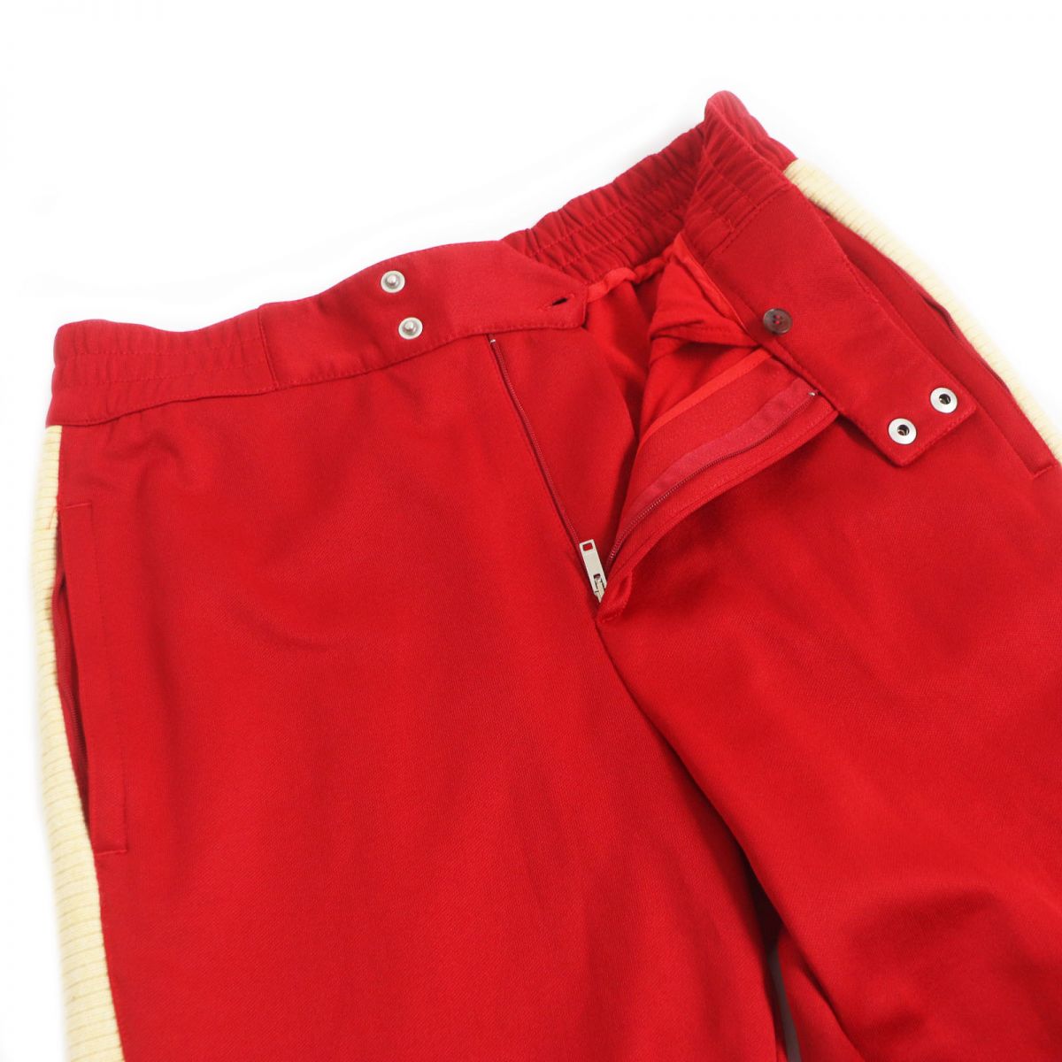 GUCCI Pants Outer: 55% polyester, Outer: 45% cotton, Part: 94% wool, Part: 5% nylon, Part: 1% polyurethane, Applique: 100% polyester Red mens M Used