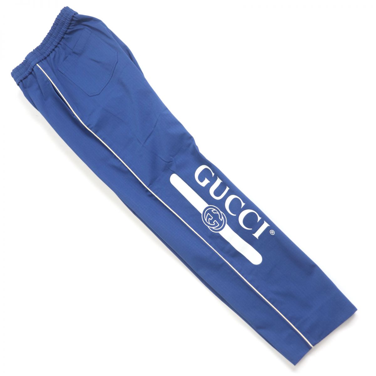 GUCCI Pants Outer material: 70% cotton, Outer material: 30% nylon, Part: 96% polyester, Part: 4% cotton blue mens 46 Used