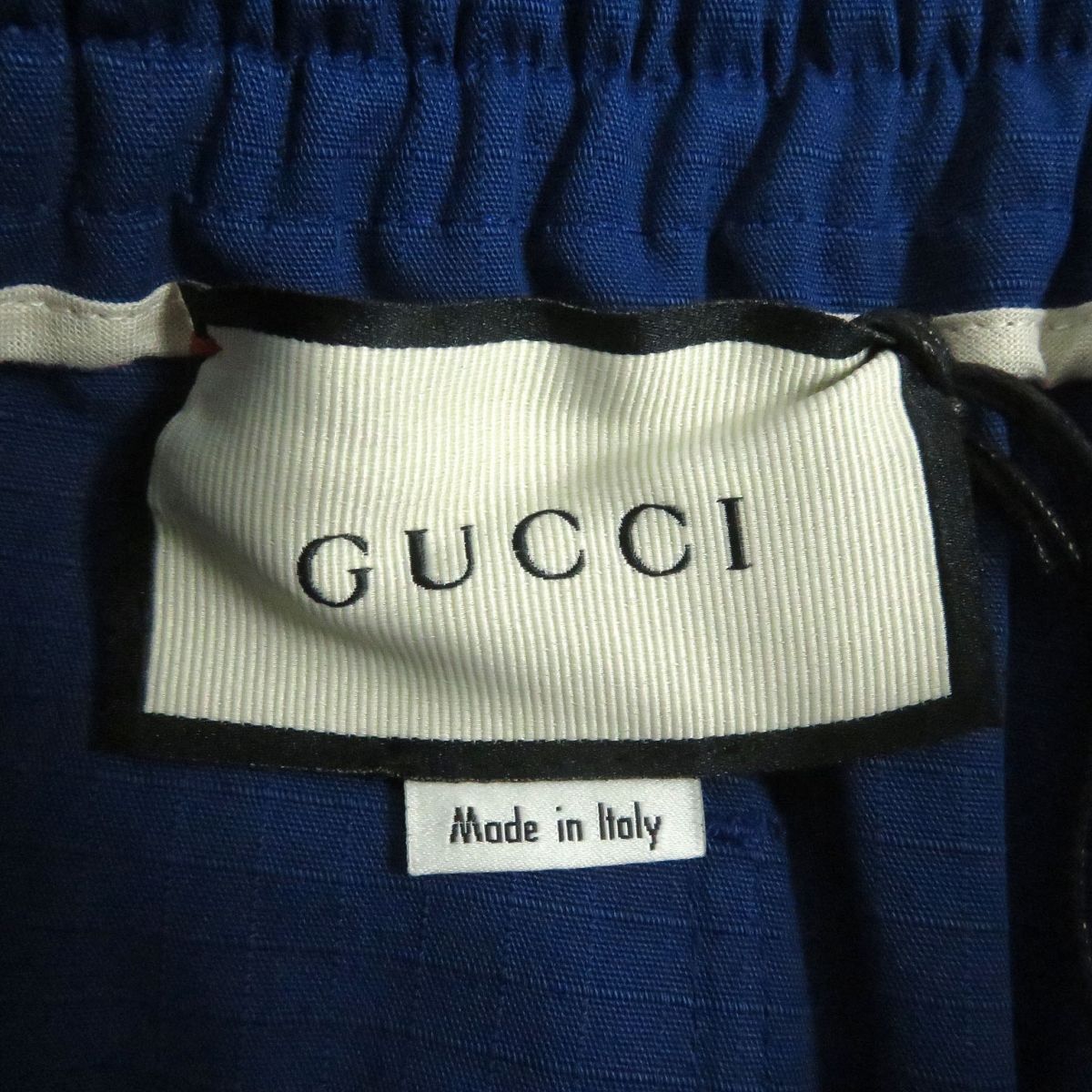 GUCCI Pants Outer material: 70% cotton, Outer material: 30% nylon, Part: 96% polyester, Part: 4% cotton blue mens 46 Used