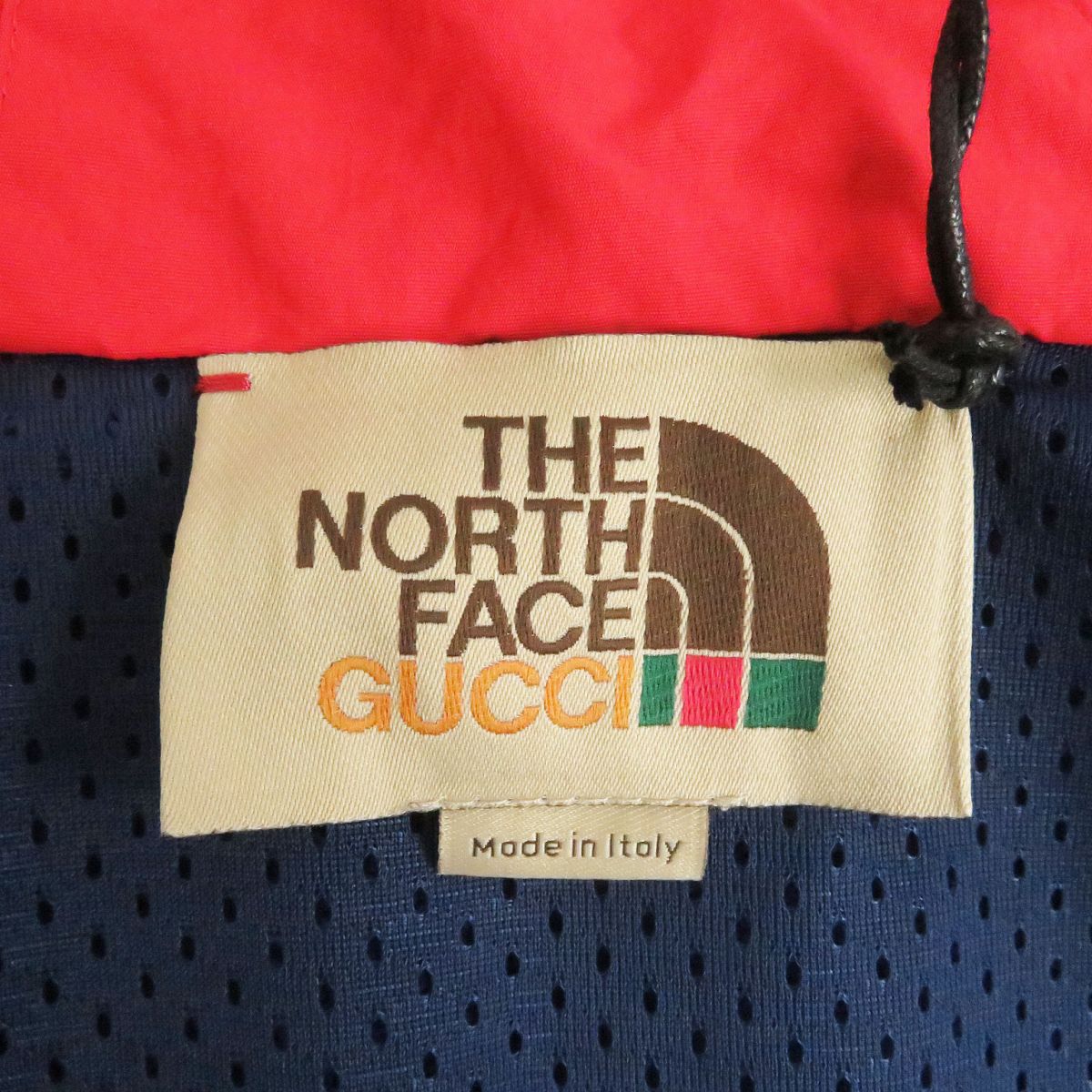 GUCCI Hoodie Outer material: 100% cotton, Outer material: 100% nylon Blue / red mens S Used