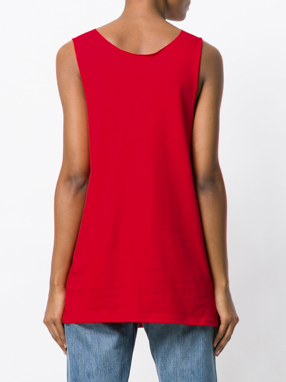 Gucci Vintage Logo Print Red Tank Top