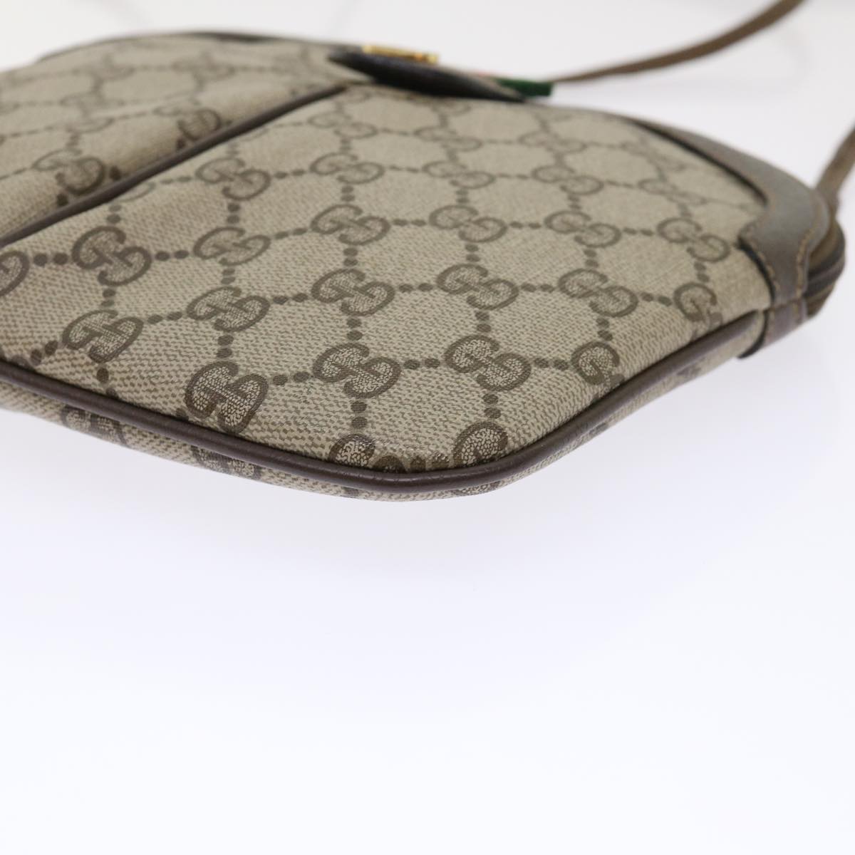 GUCCI GG Canvas Web Sherry Line Shoulder Bag Beige Red 904 02 047  tb688