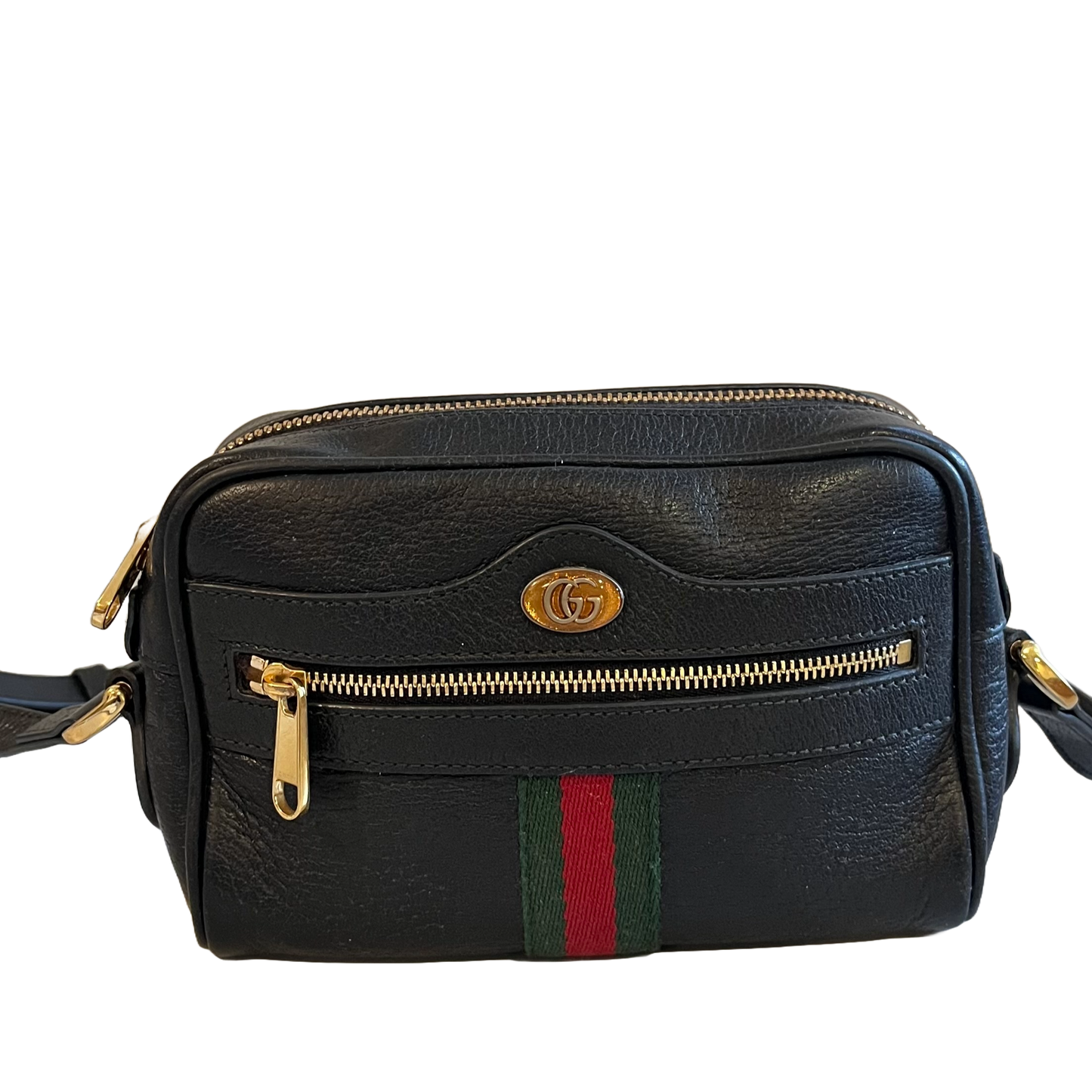Gucci Ophidia Mini Shoulder Bag, Black Leather