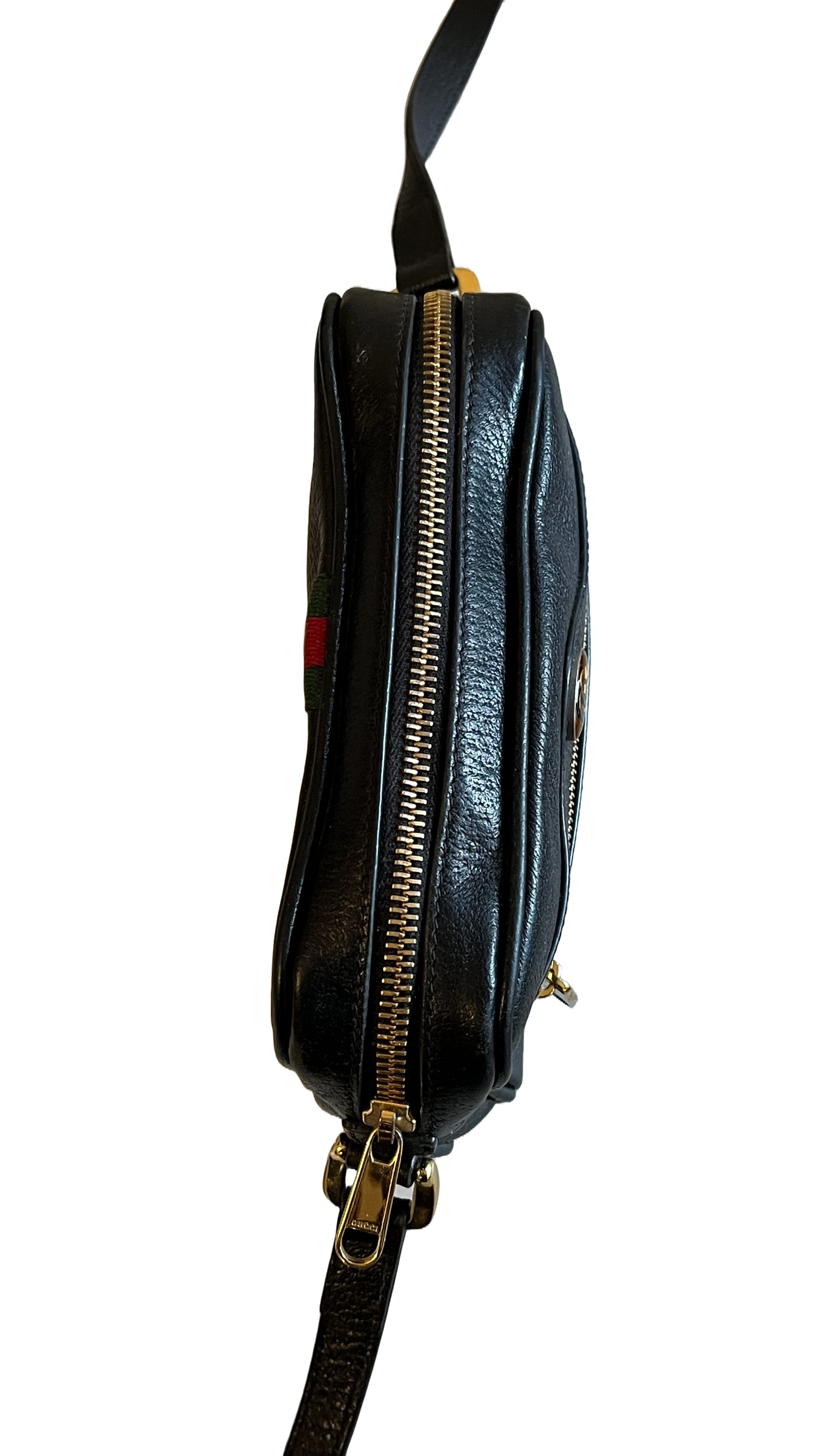Gucci Ophidia Mini Shoulder Bag, Black Leather