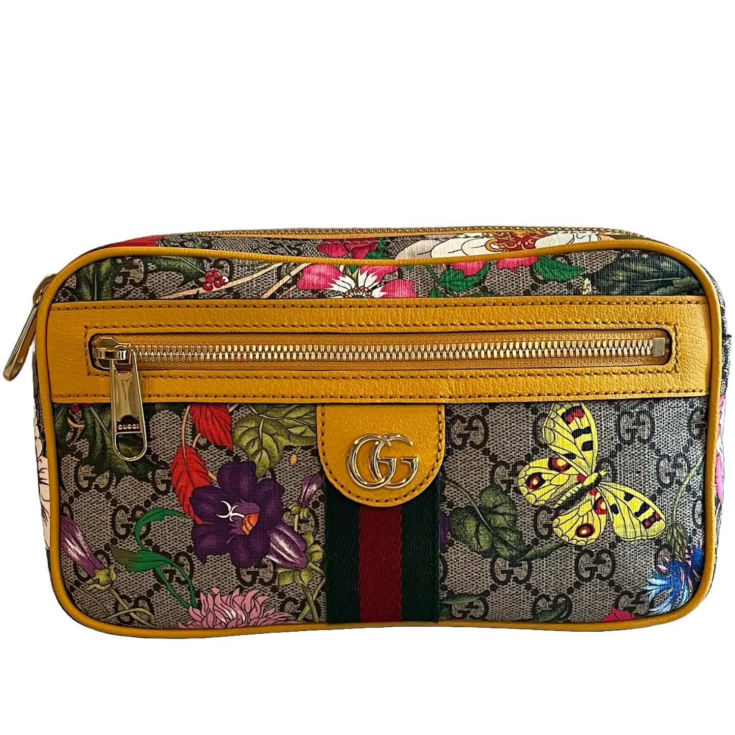 Gucci GG Supreme Monogram Flora Ophidia Belt Bag