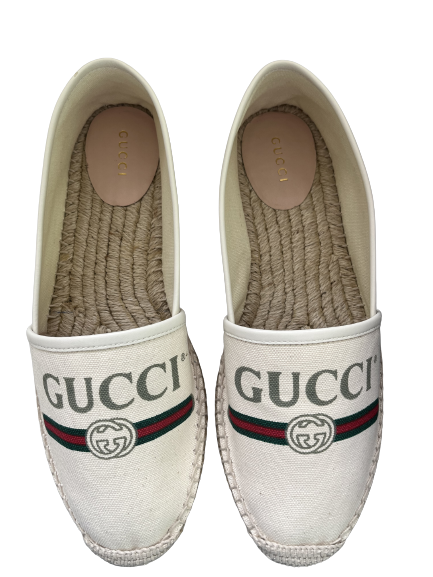 Gucci espadrilles, Web Cream Canvas