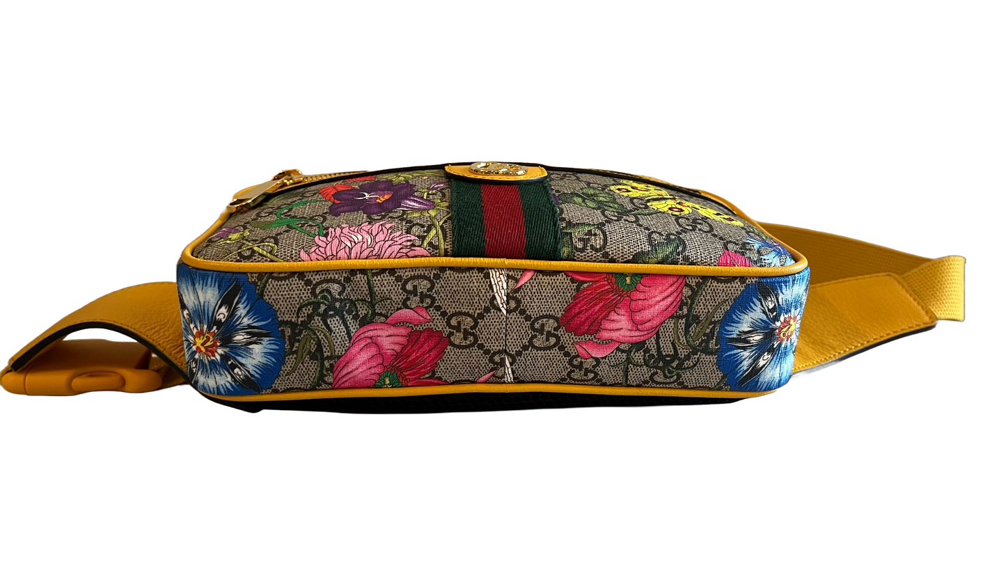 Gucci GG Supreme Monogram Flora Ophidia Belt Bag