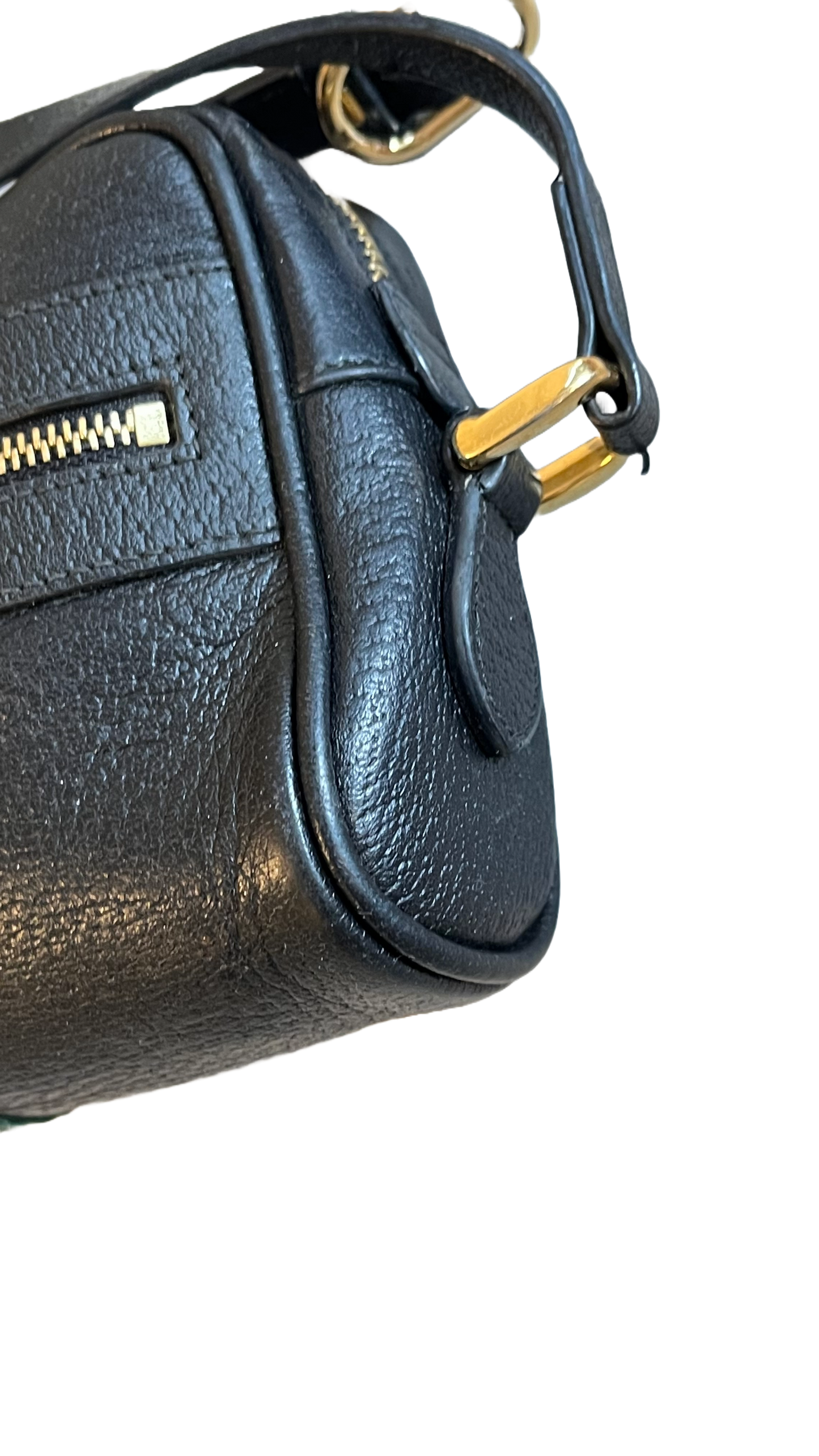 Gucci Ophidia Mini Shoulder Bag, Black Leather