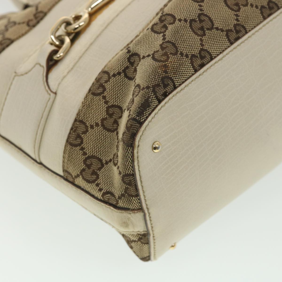 Gucci GG Canvas Sherry Line Shoulder Bag Beige 137385  th3490