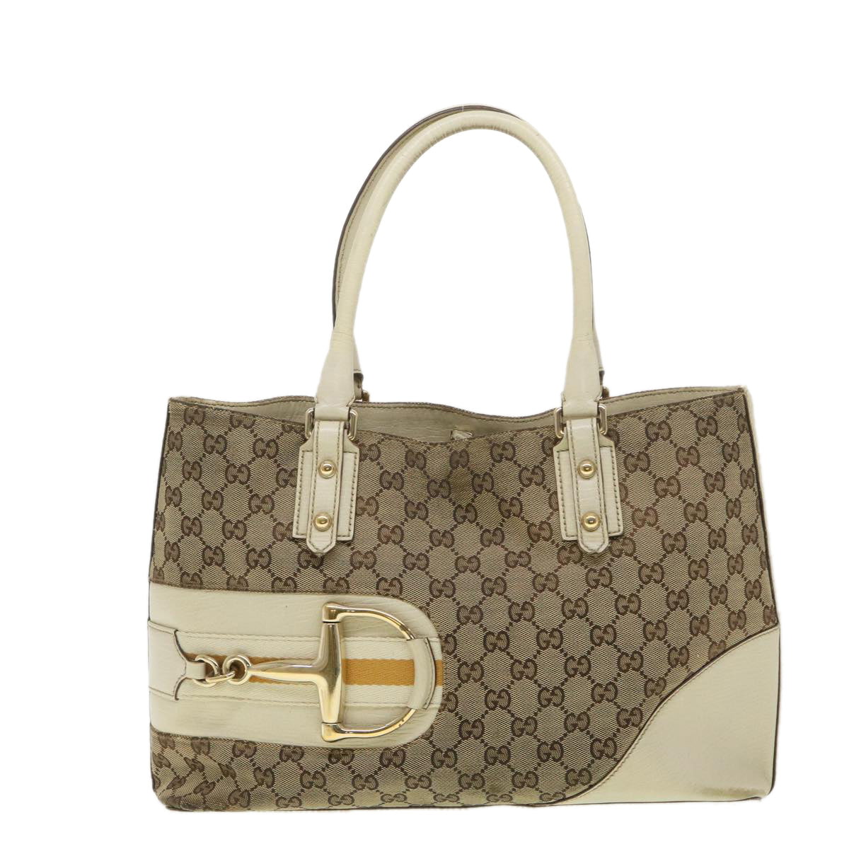 Gucci GG Canvas Sherry Line Shoulder Bag Beige 137385  th3490