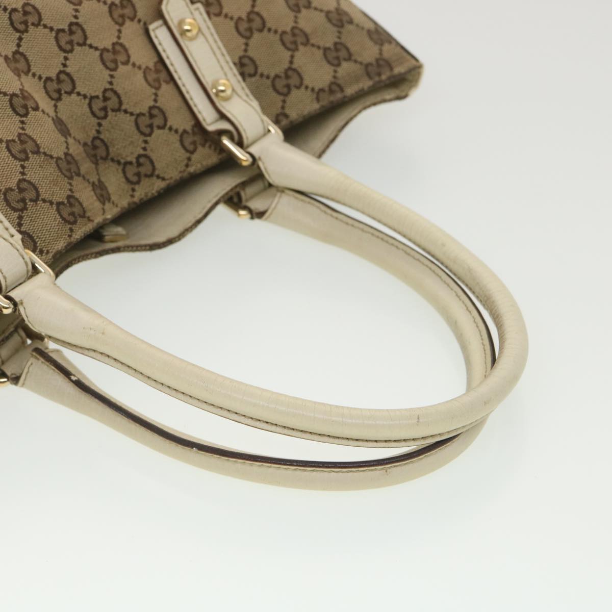 Gucci GG Canvas Sherry Line Shoulder Bag Beige 137385  th3490