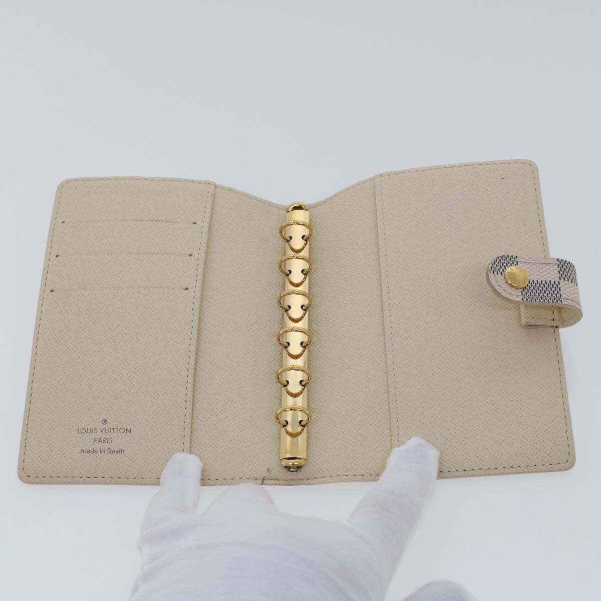 LOUIS VUITTON Damier Azur Agenda PM Day Planner Cover R20706 LV  th3695