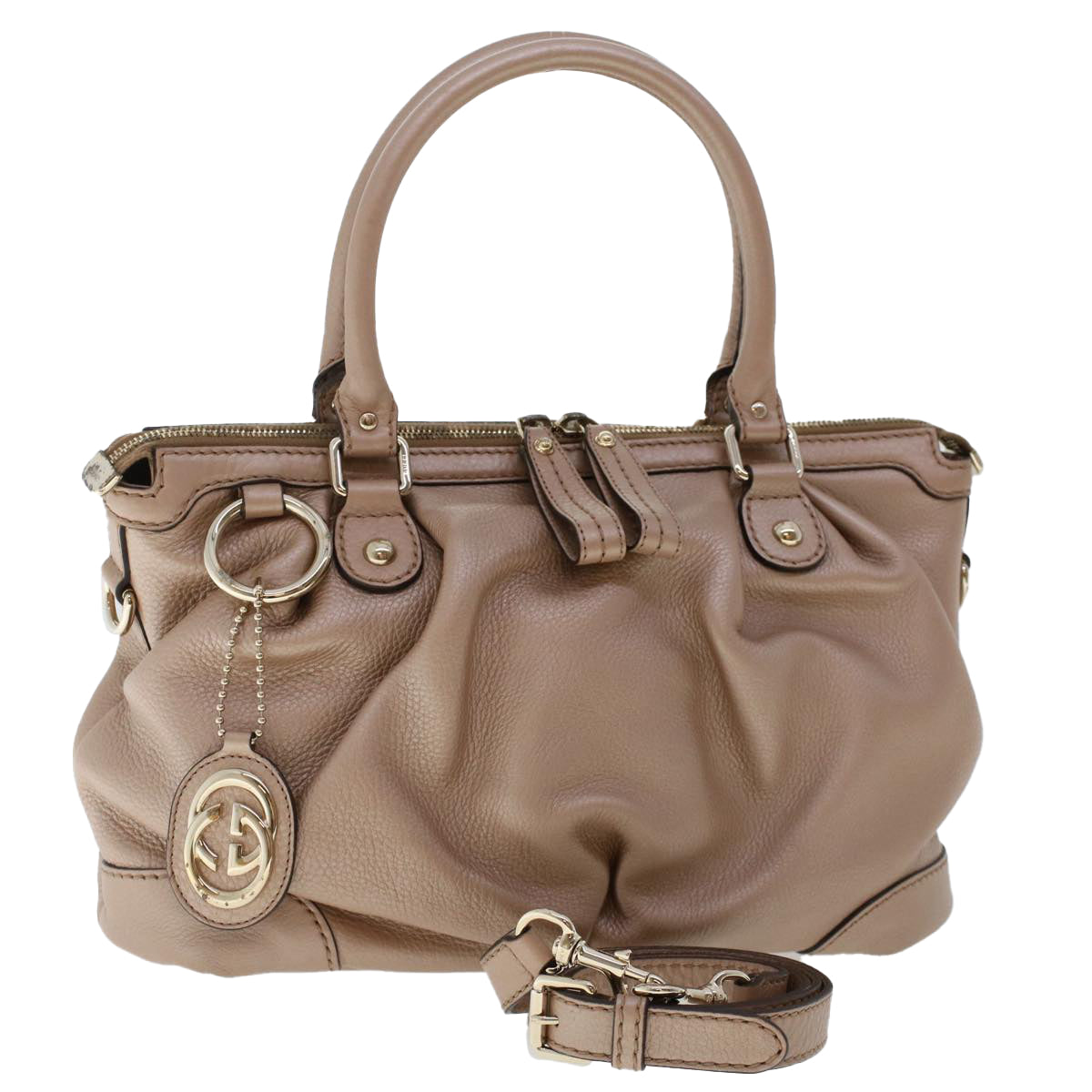 GUCCI Hand Bag Leather 2way Pink 247902  th3878