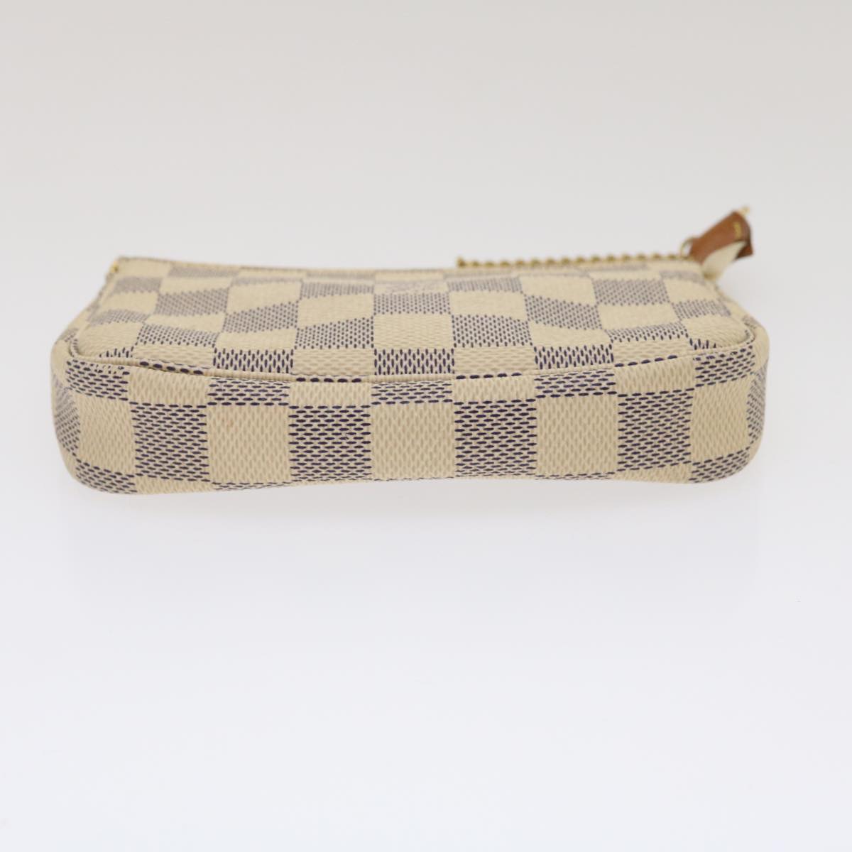 LOUIS VUITTON Damier Azur Mini Pochette Accessoires Pouch N58010 LV Auth 35103