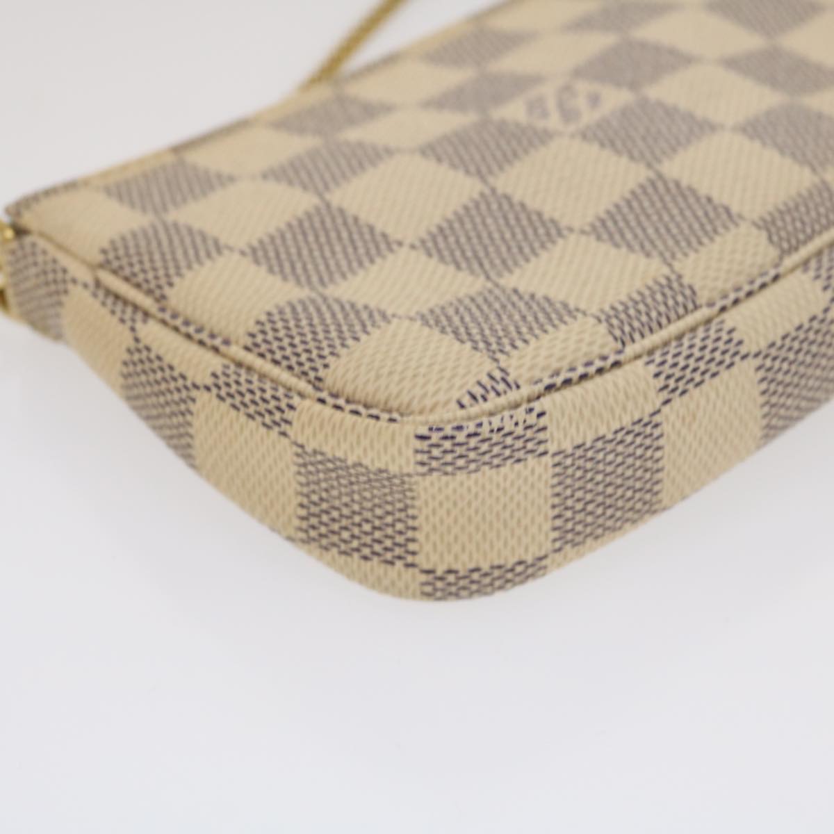LOUIS VUITTON Damier Azur Mini Pochette Accessoires Pouch N58010 LV Auth 35103