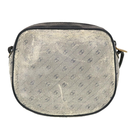 GUCCI Shoulder Bag PVC Leather Navy Gray Red  ti1146