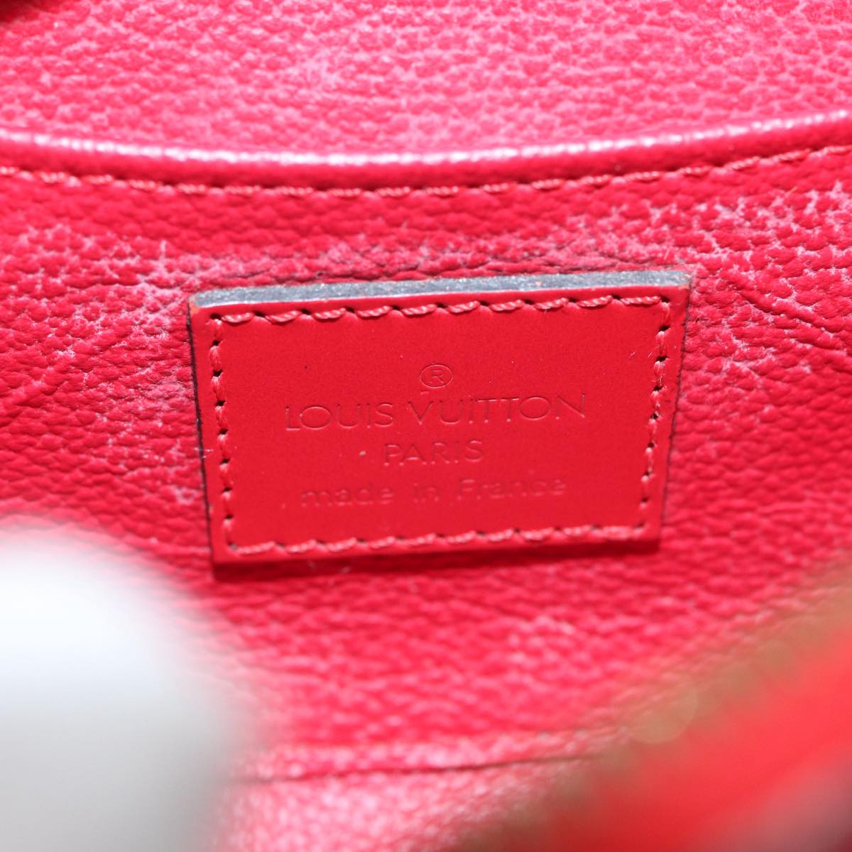 LOUIS VUITTON Epi Dauphine PM Pouch Castilian Red M48447 LV Auth ti1951