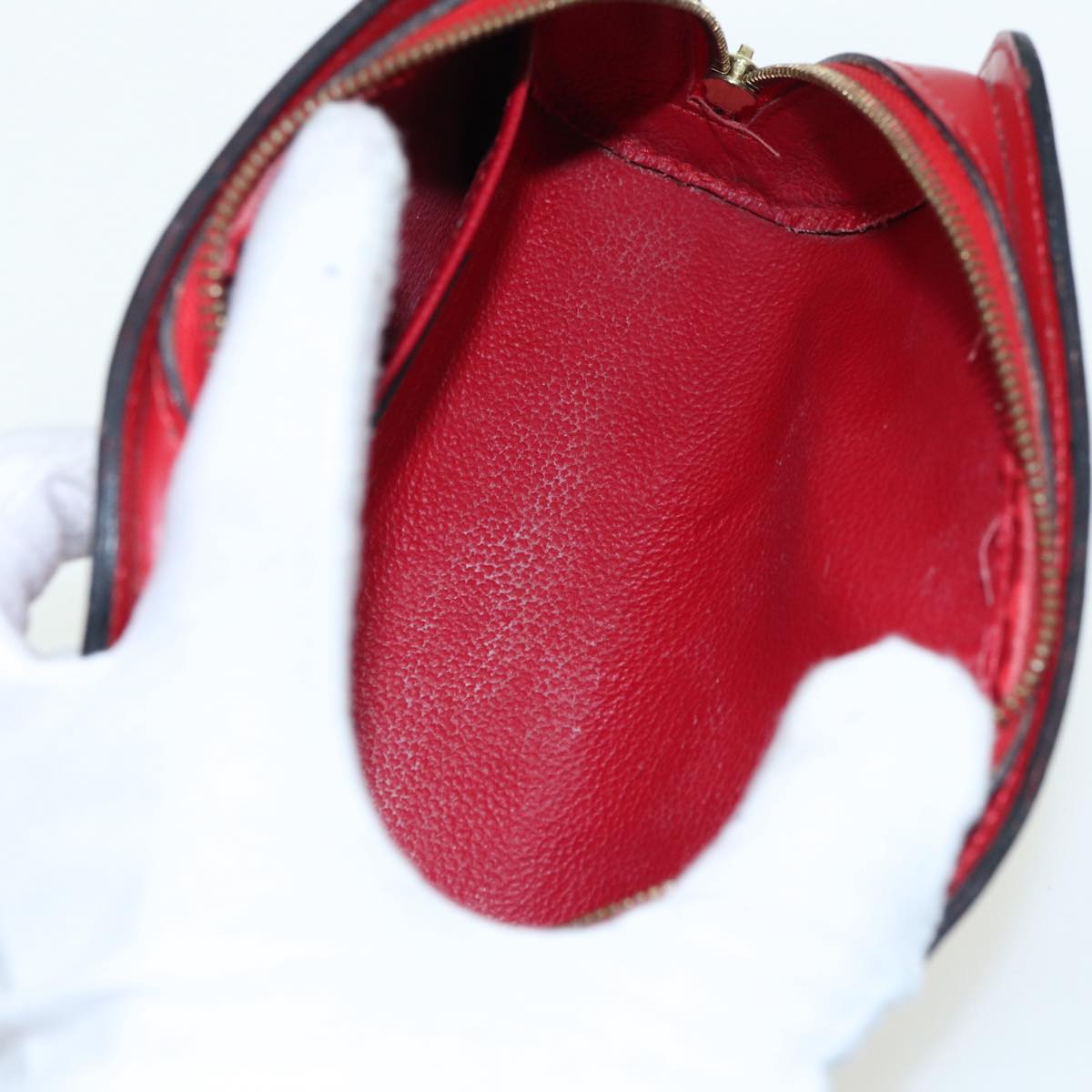 LOUIS VUITTON Epi Dauphine PM Pouch Castilian Red M48447 LV Auth ti1951