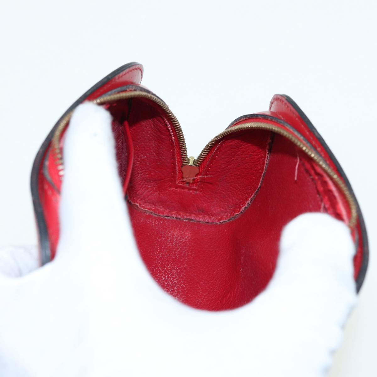 LOUIS VUITTON Epi Dauphine PM Pouch Castilian Red M48447 LV Auth ti1951