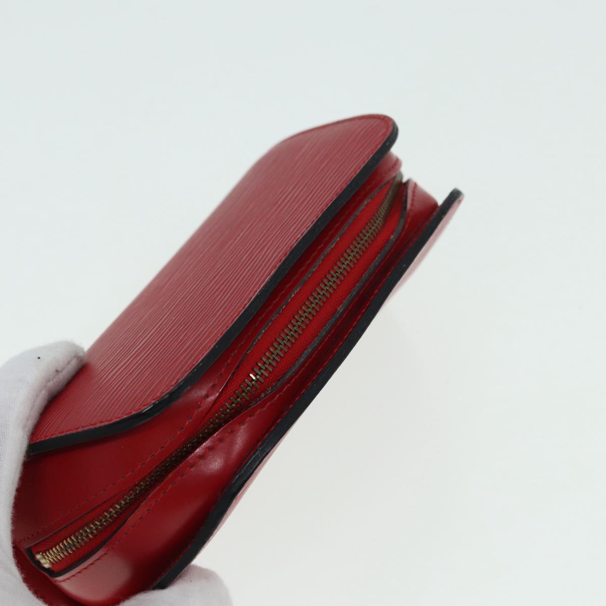 LOUIS VUITTON Epi Dauphine PM Pouch Castilian Red M48447 LV Auth ti1951