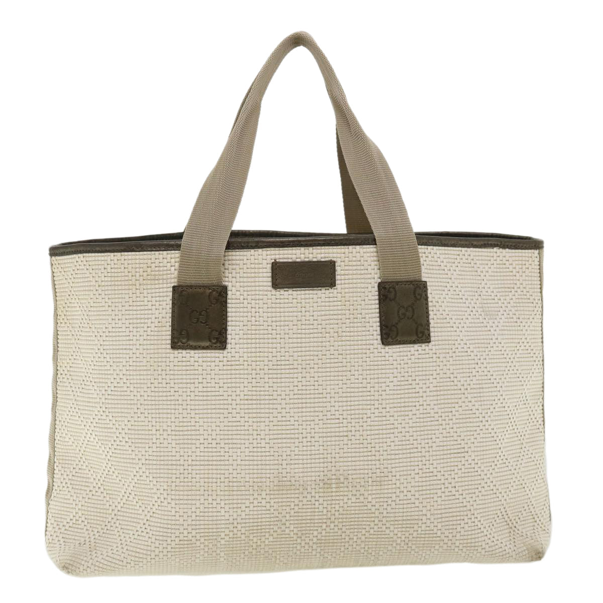 GUCCI Tote Bag straw White 289626  ti795