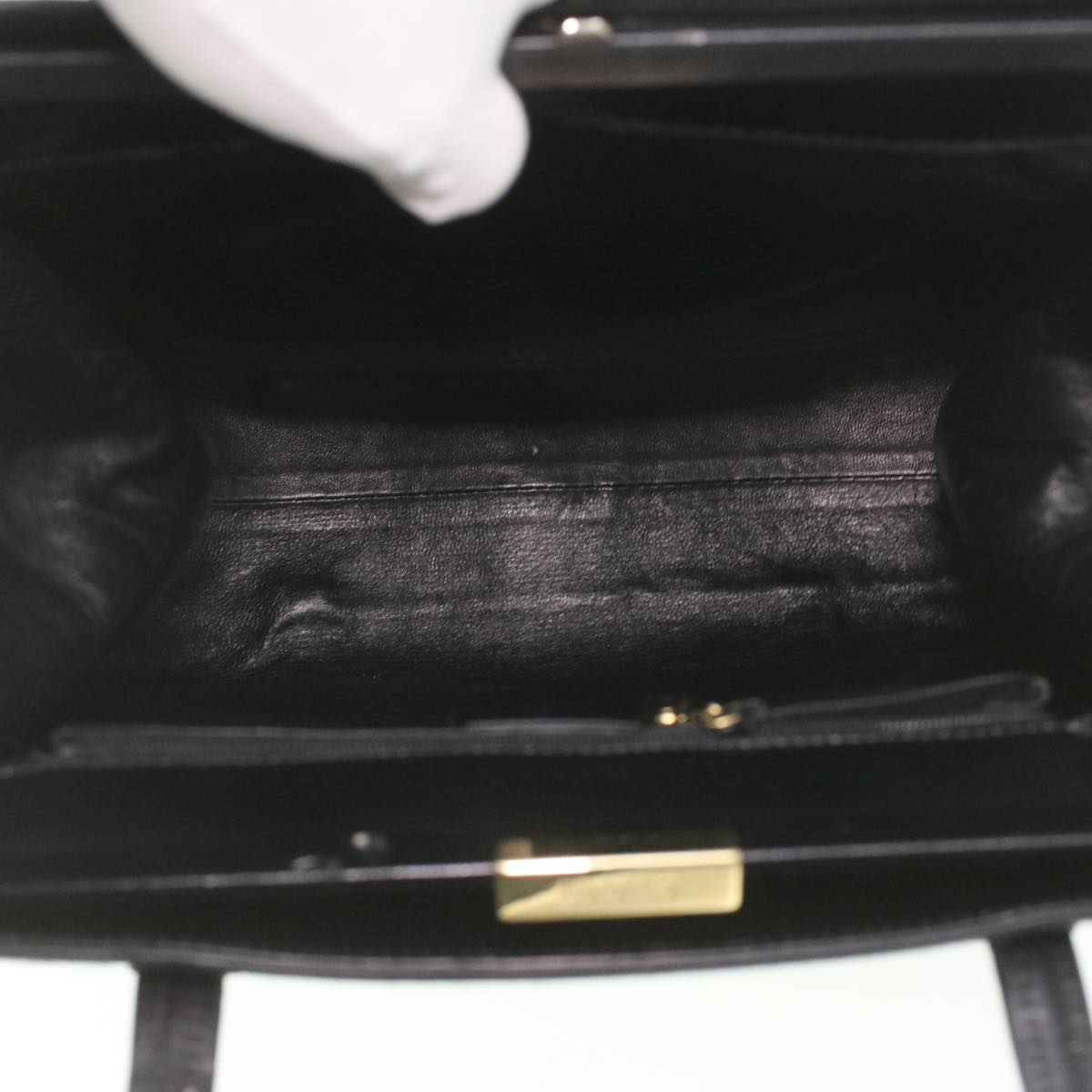 GUCCI Shoulder Bag Unborn Calf SkinLeather Black 002 406 0425  ti932