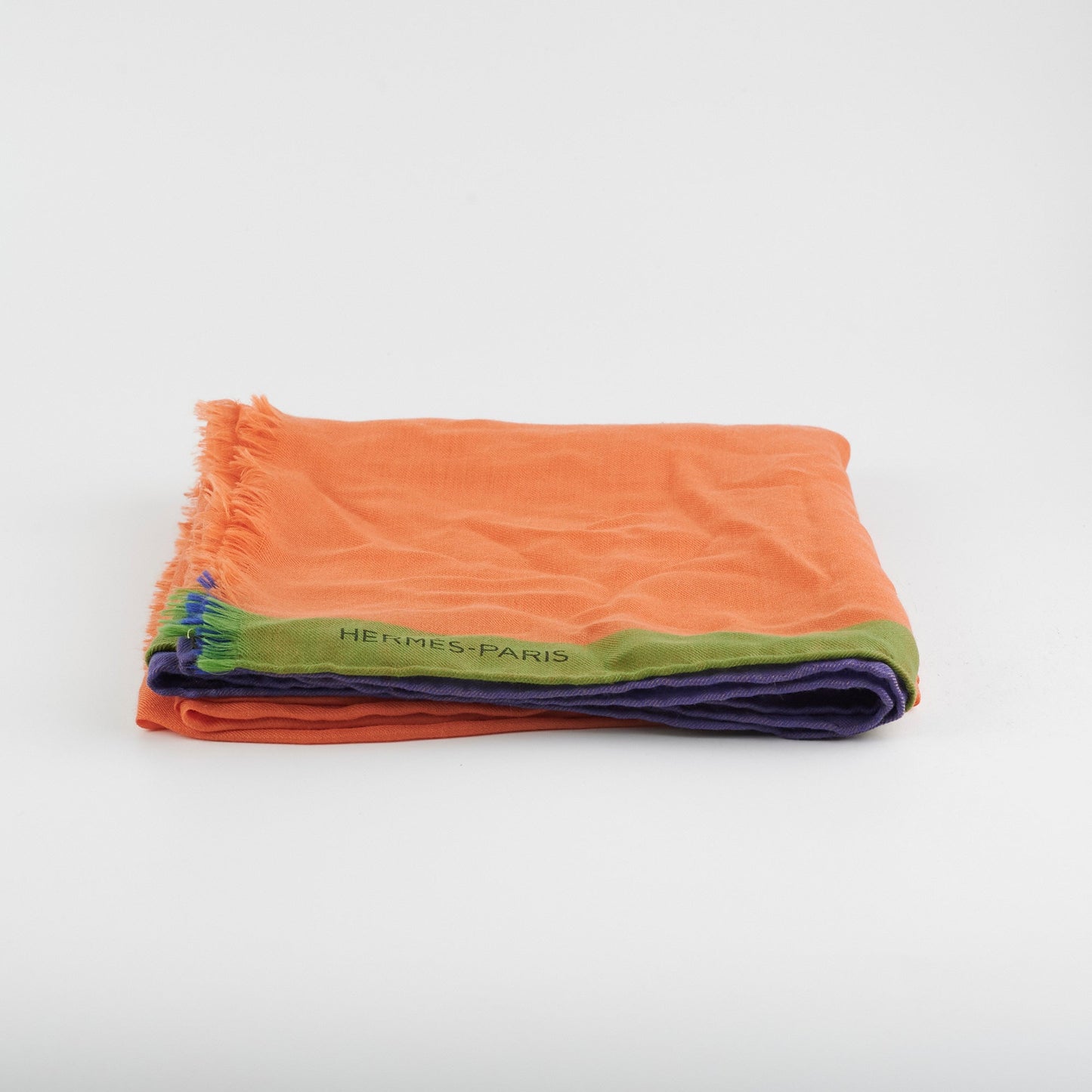 Hermes Orange Cashmere Scarf