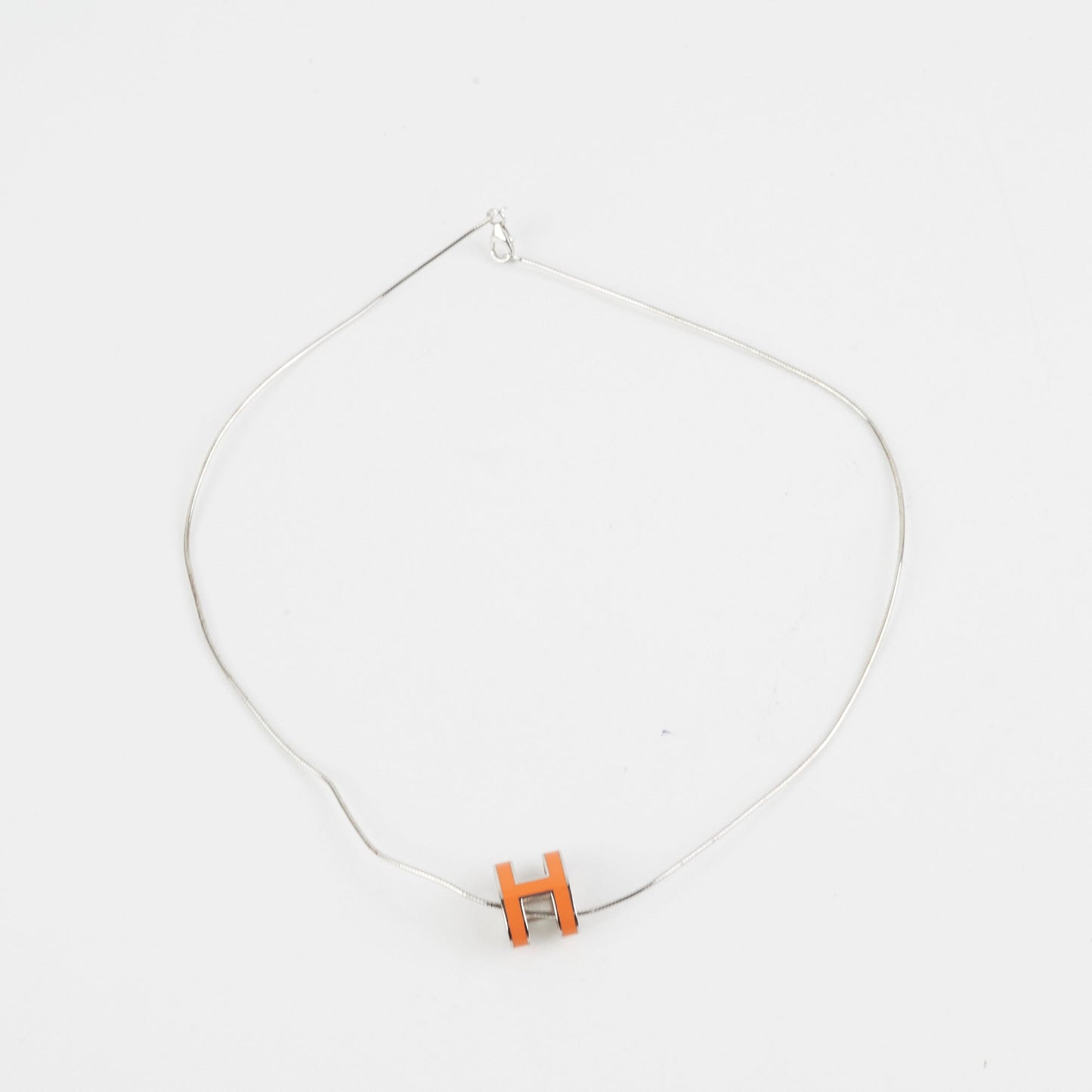 Hermes H Necklace Orange