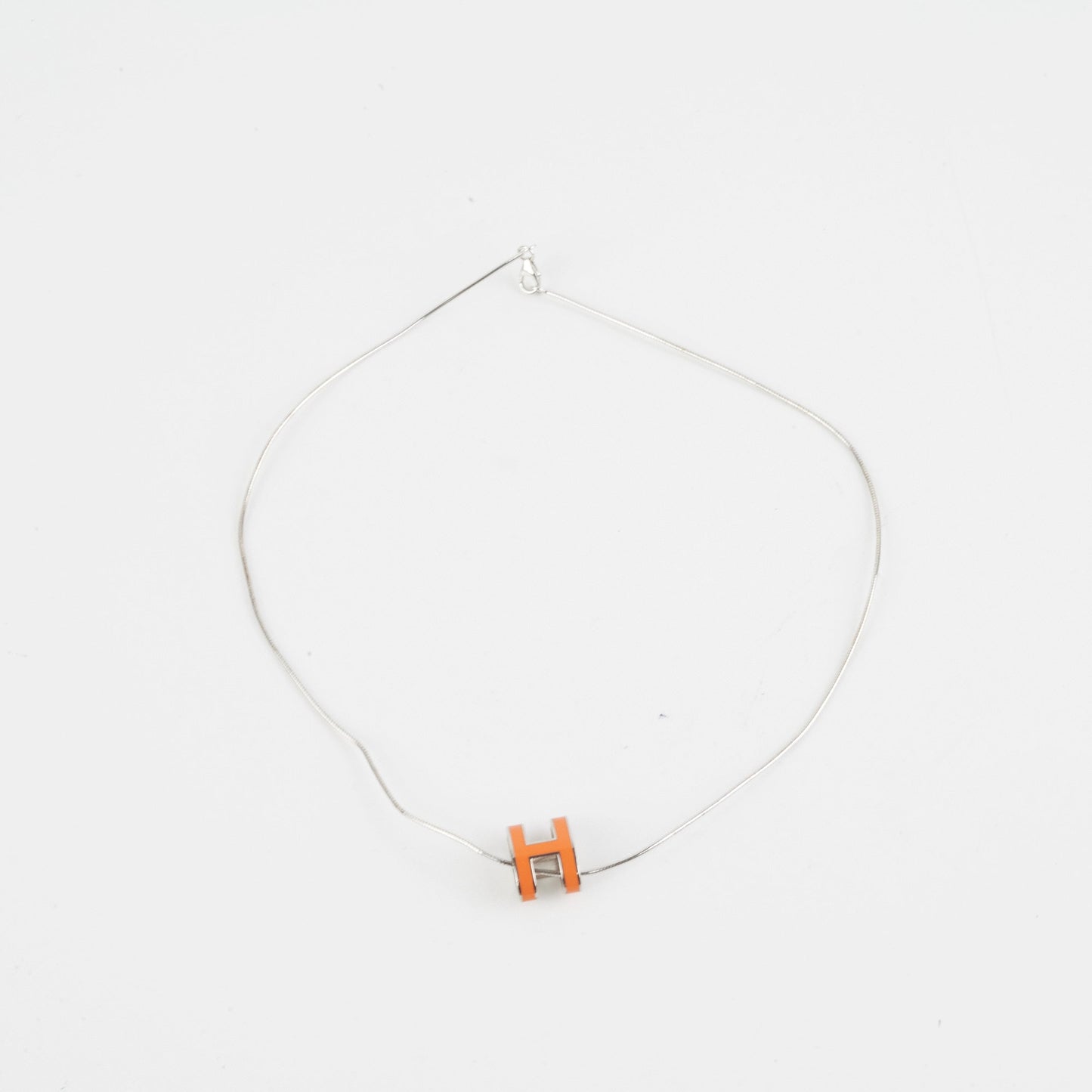 Hermes H Necklace Orange