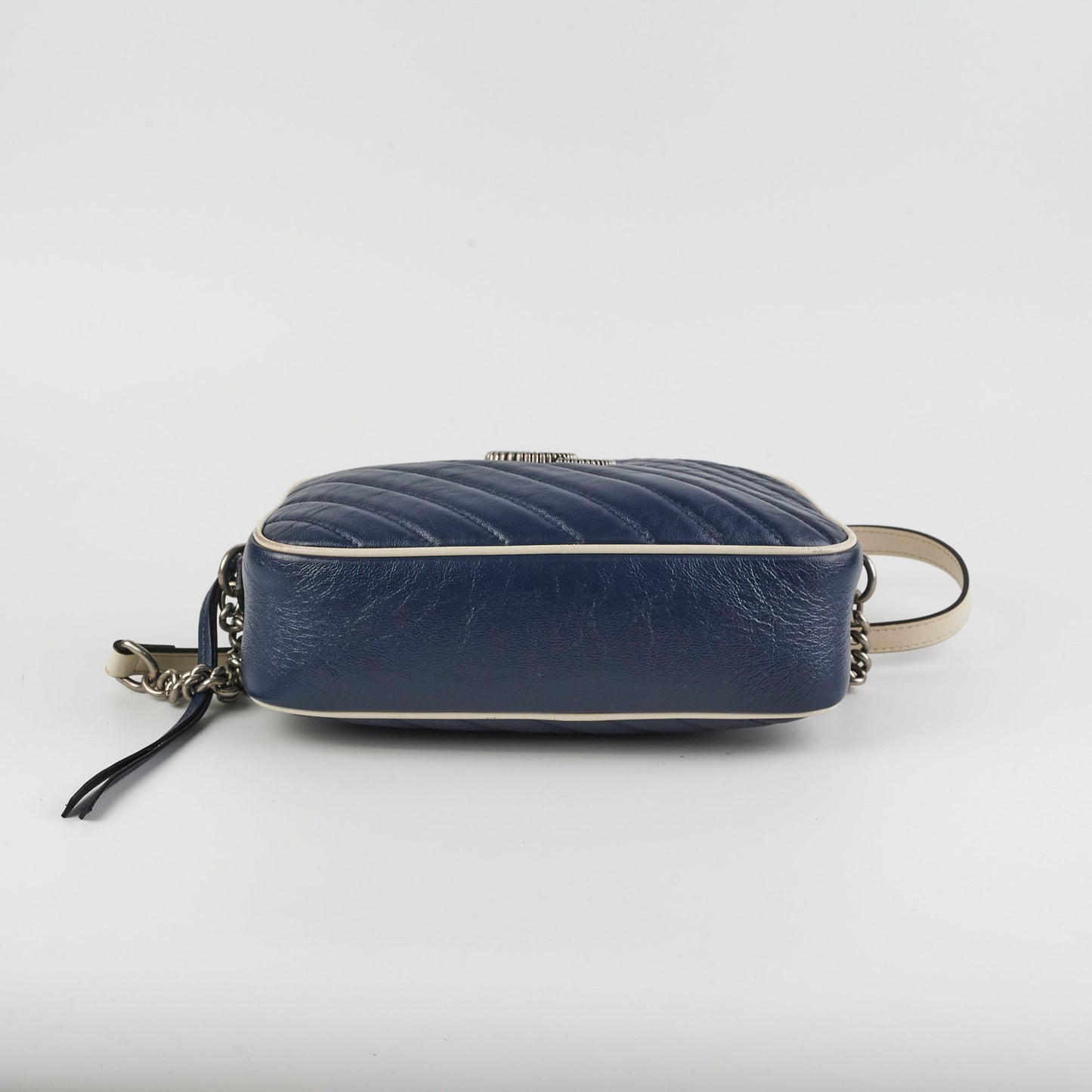 Gucci GG Marmont Calfskin Camera Bag Navy