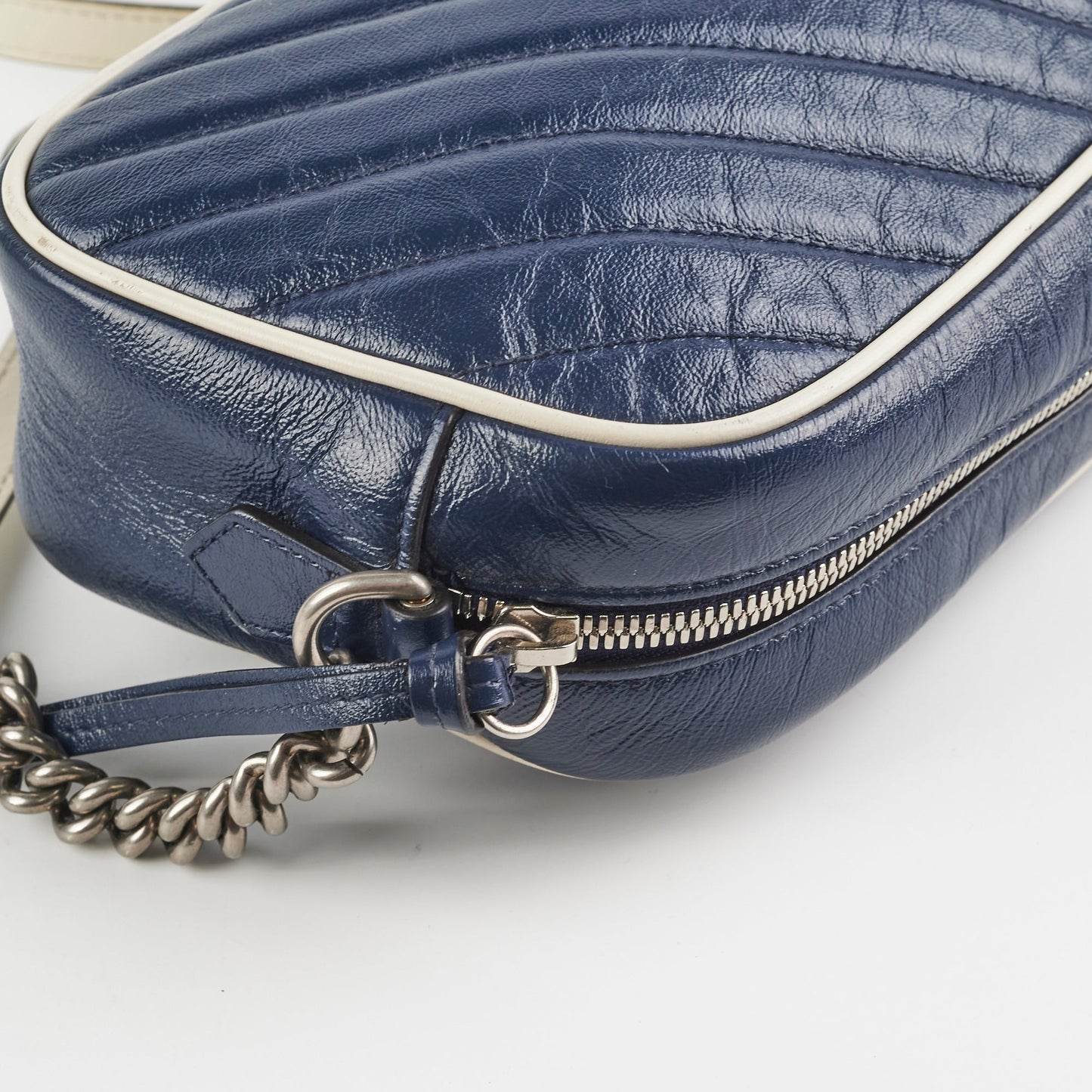 Gucci GG Marmont Calfskin Camera Bag Navy